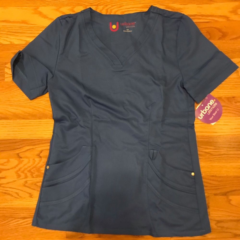 Urbane “Chloe” Sweetheart Neck Tunic Scrub Top